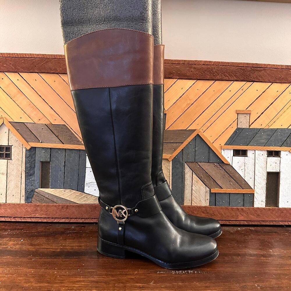 Michael Kors Fulton Harness Boots 7.5 - Picture 3 of 7